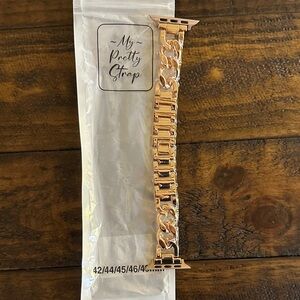 Gold Apple Watch Band from My Pretty Strap. Fits Apple Watch 42/44/45/46/49mm.